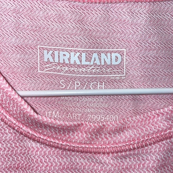 Small Pink workout Tshirt by Kirkland Costco like new shape - Picture 3 of 4